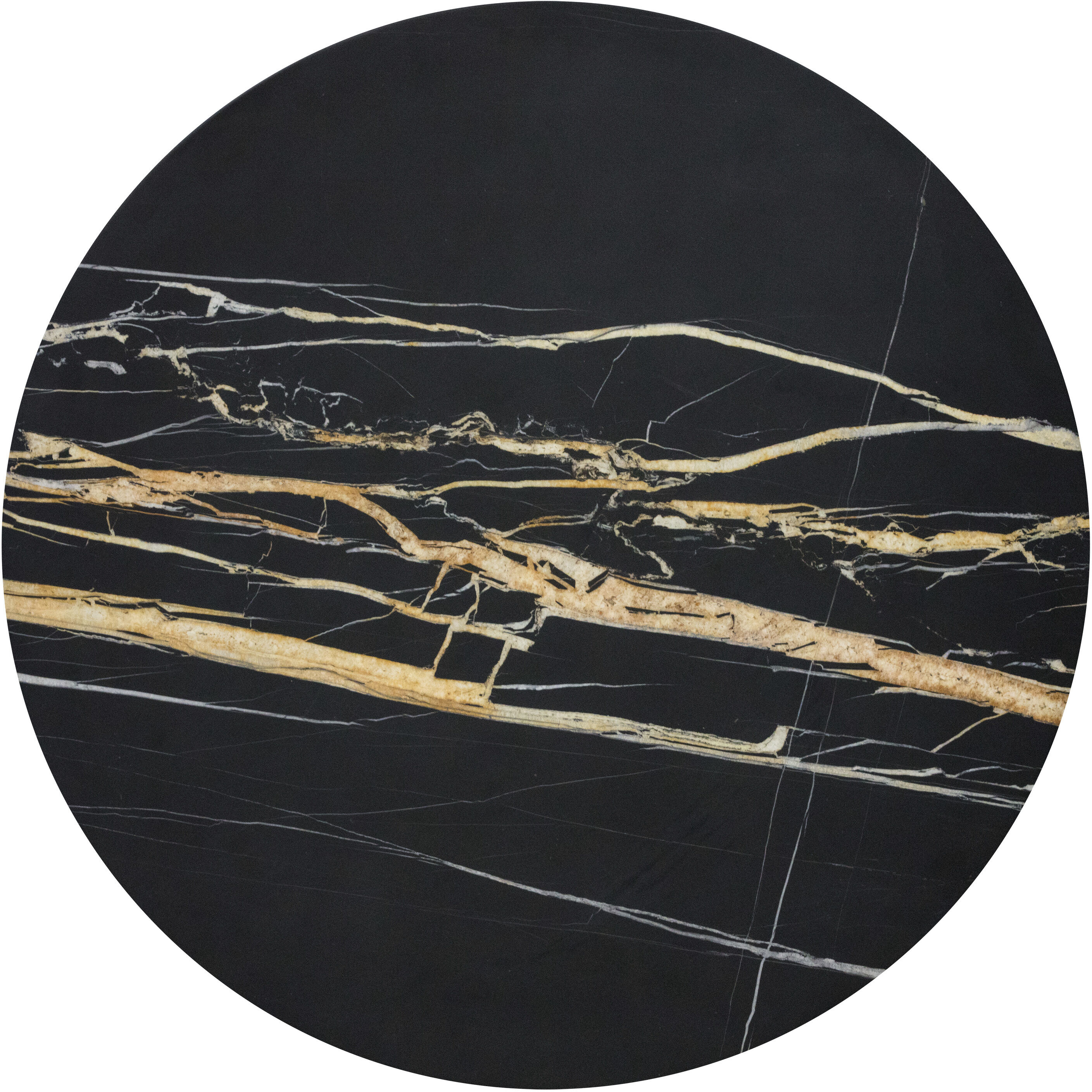 Massie Black Marble Bar Table